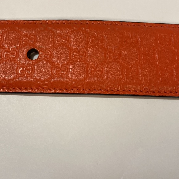 Orange Gucci Belt Authentic - Picture 4 of 6